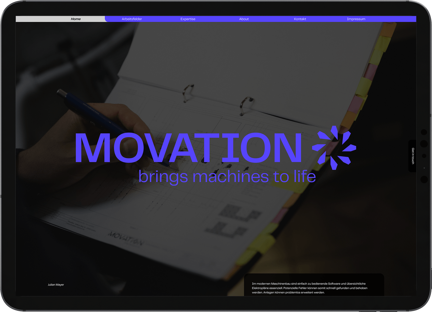 WEBSITE UND LOGO FÜR MOVATION